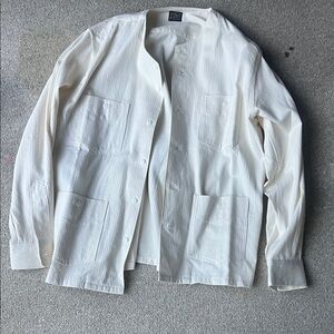 Men's Classic White Shirt Jacket